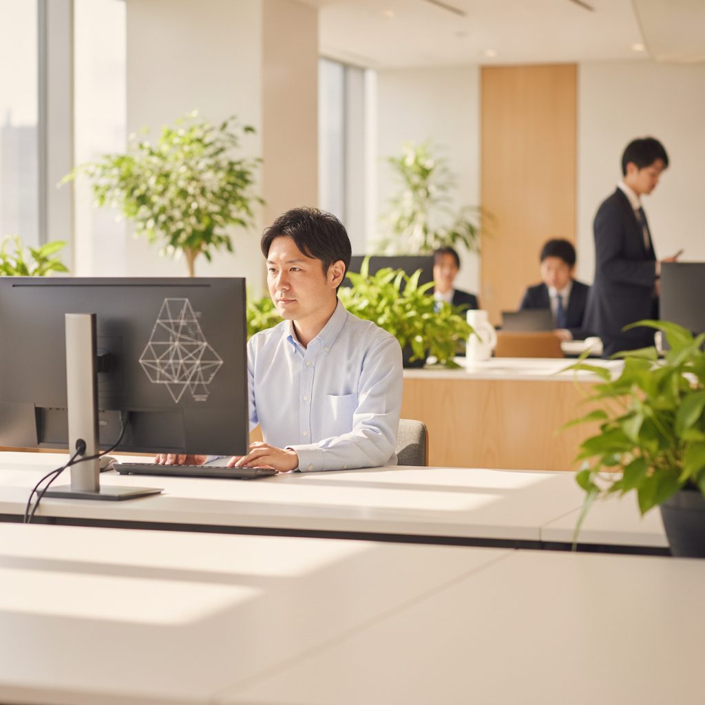 実際に動いている画面を、その場で触って確かめる担当者